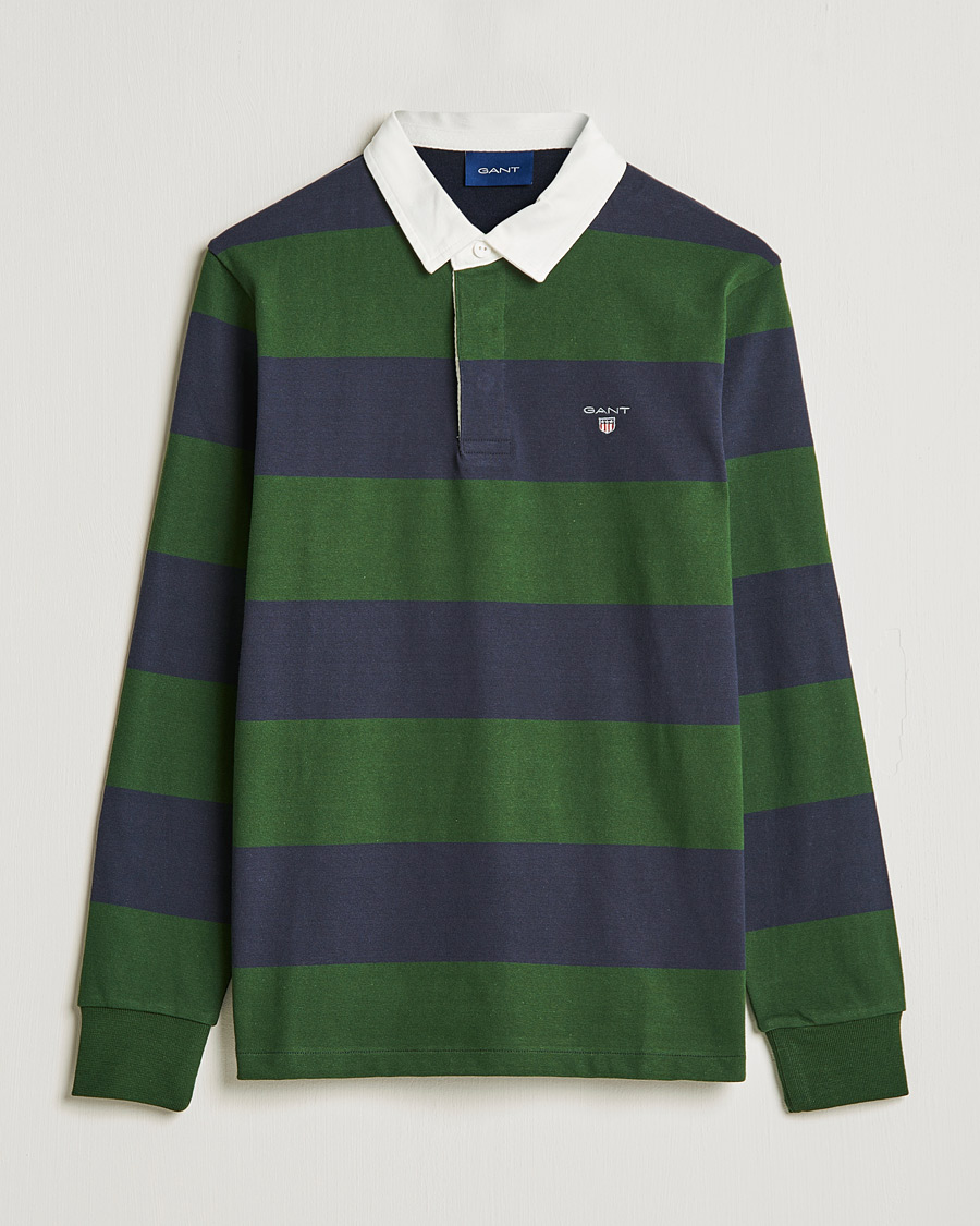Uomini | Maglieria | GANT | Original Barstripe Heavy Rugger Storm Green