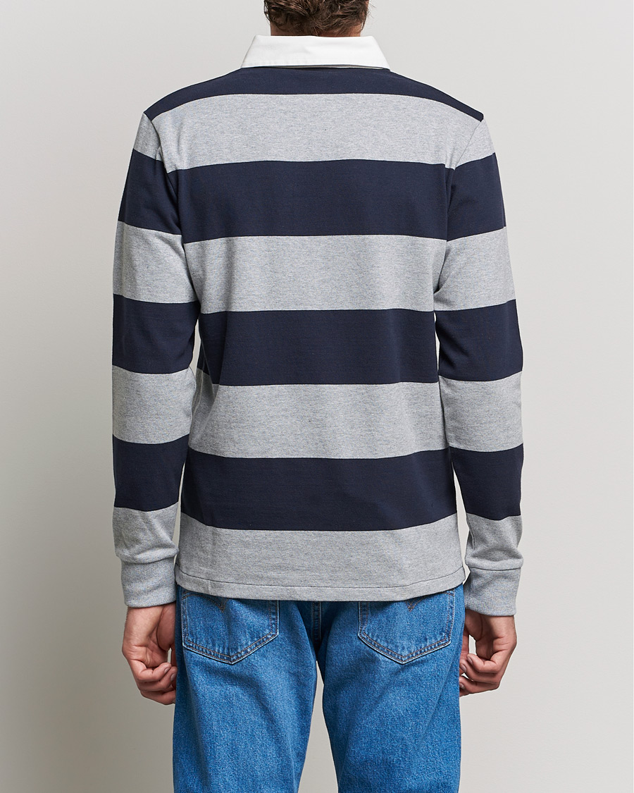 Uomini | Maglieria | GANT | Barstriped Heavy Rugger Grey Melange