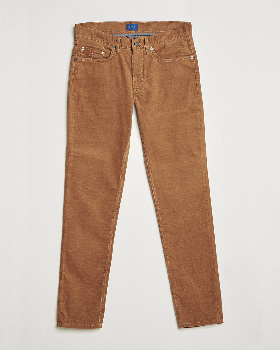 Uomini | Pantaloni | GANT | Hayes Cord Jeans Roasted Walnut