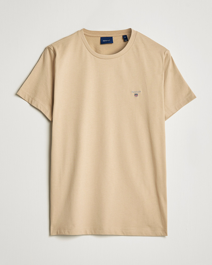 Uomini | T-shirt | GANT | The Original T-shirt Hazelwood Beige