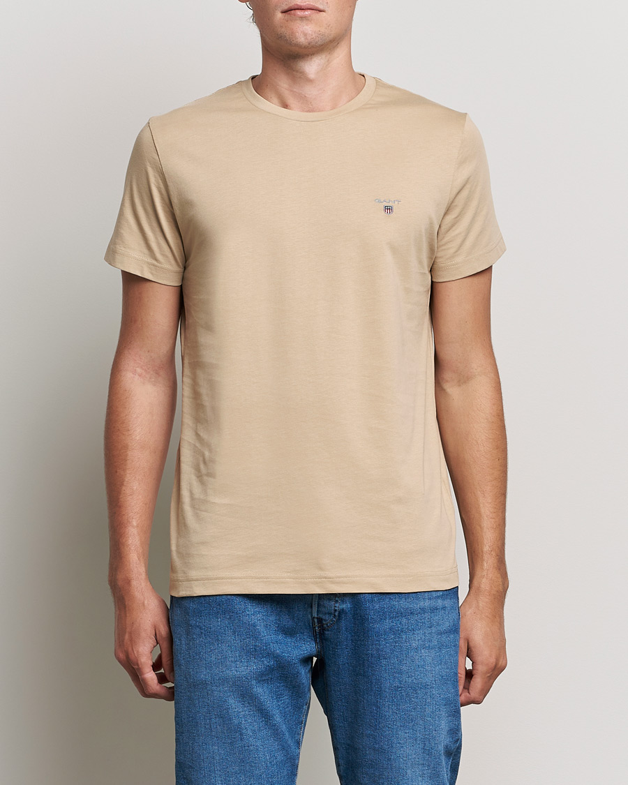 Uomini | T-shirt | GANT | The Original T-shirt Hazelwood Beige