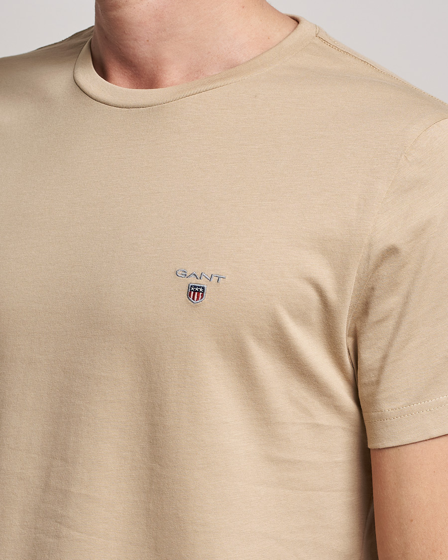 Uomini | T-shirt | GANT | The Original T-shirt Hazelwood Beige