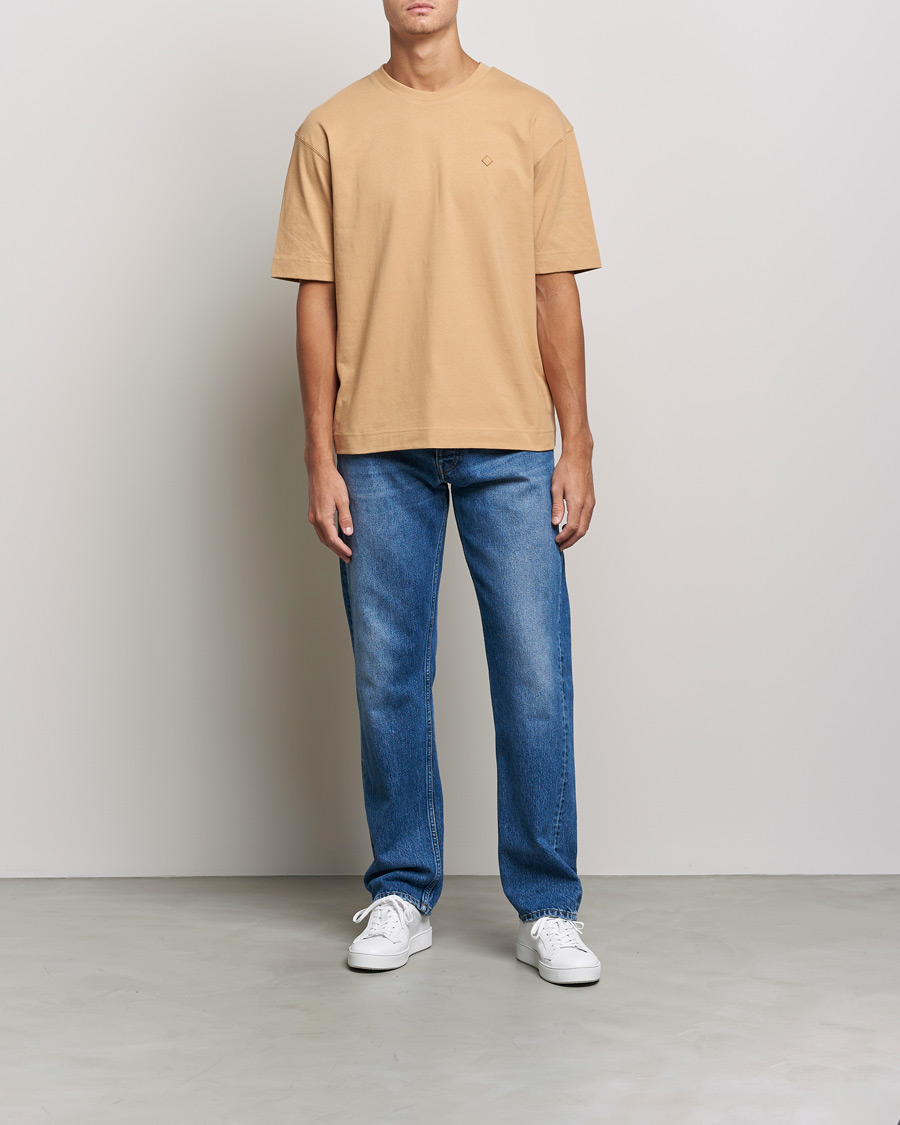 Uomini | T-shirt | GANT | Icon Crew Neck T-shirt Toffee Beige