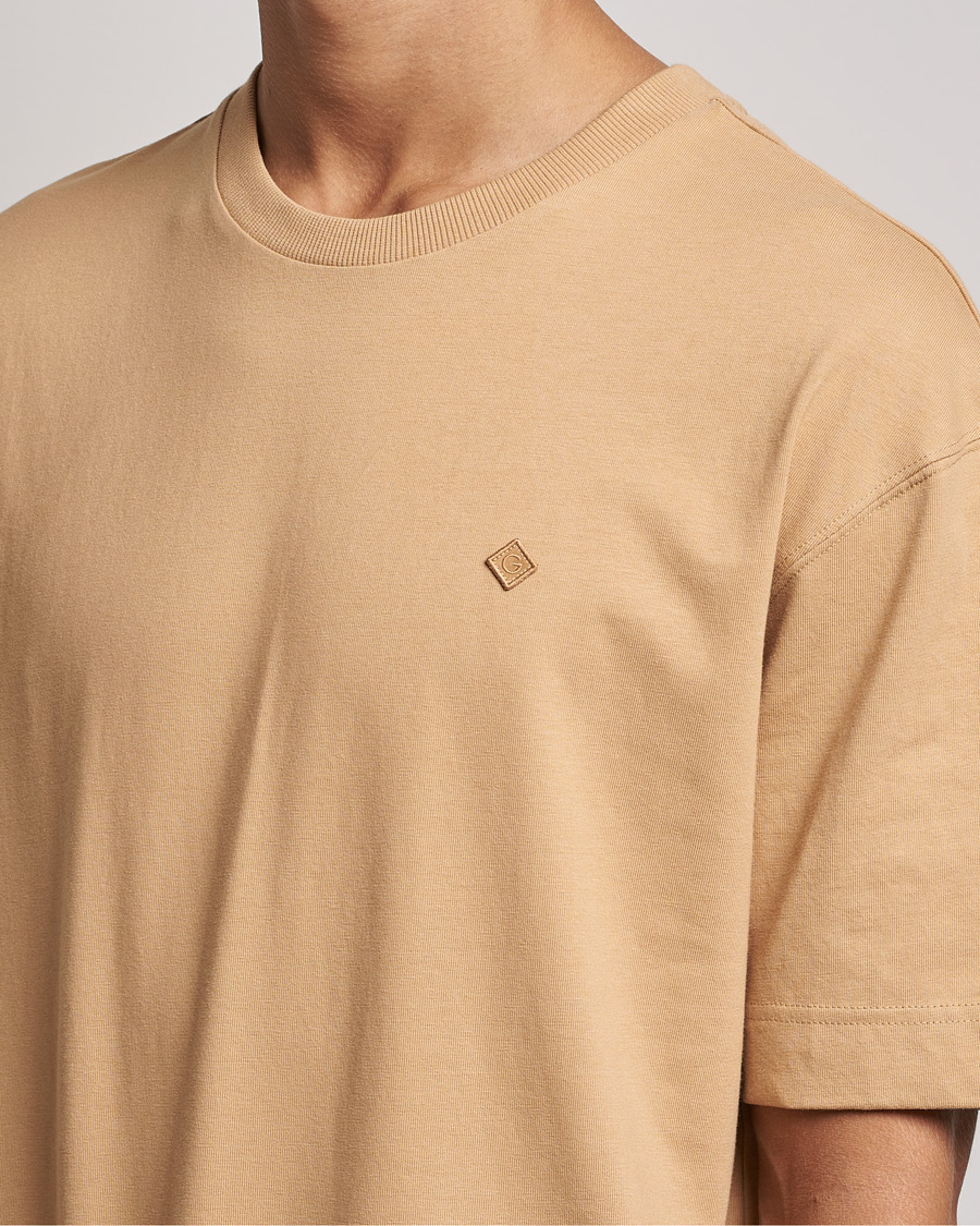 Uomini | T-shirt | GANT | Icon Crew Neck T-shirt Toffee Beige