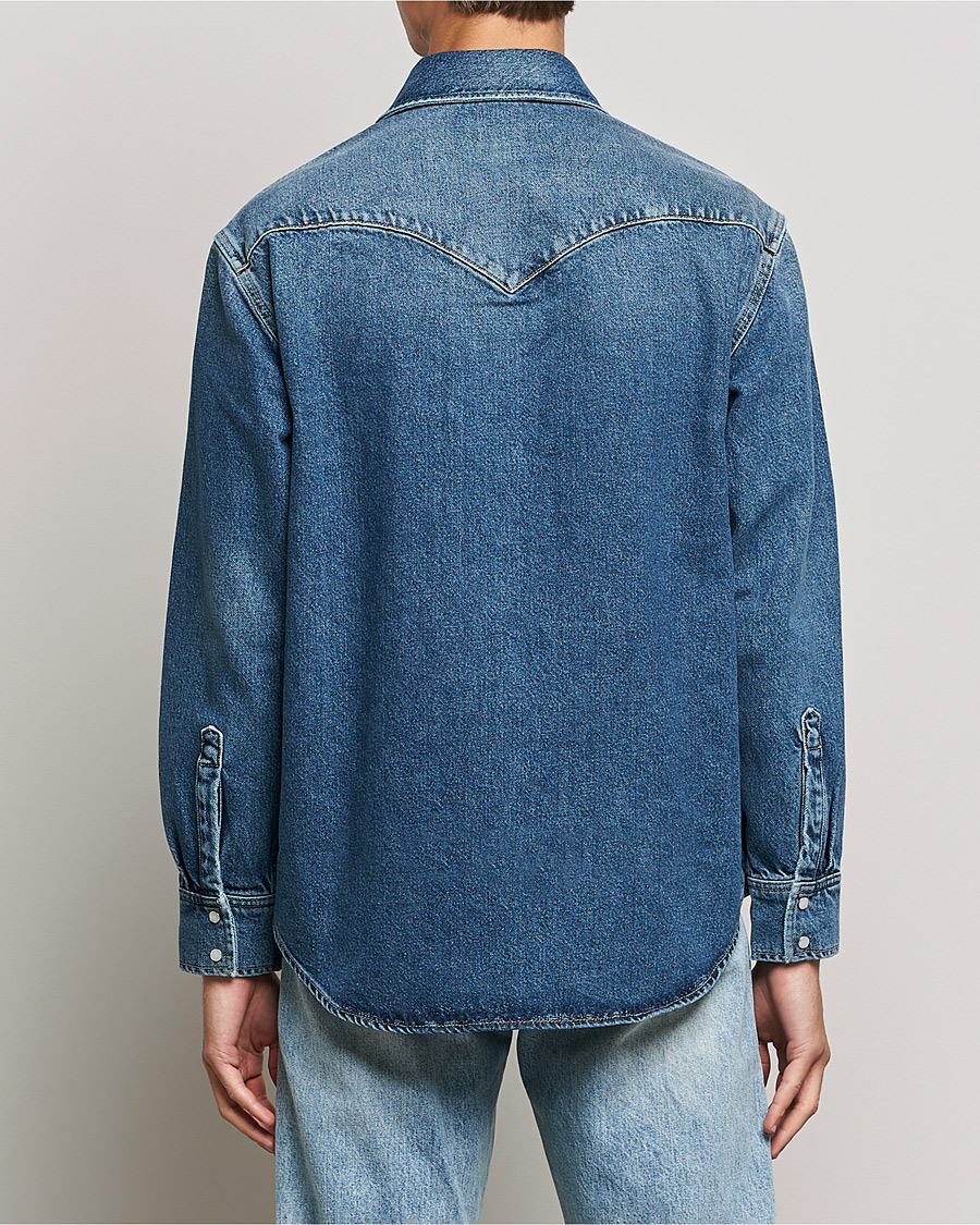 Uomini | Camicie | GANT | Western Denim Shirt Vintageg Blue