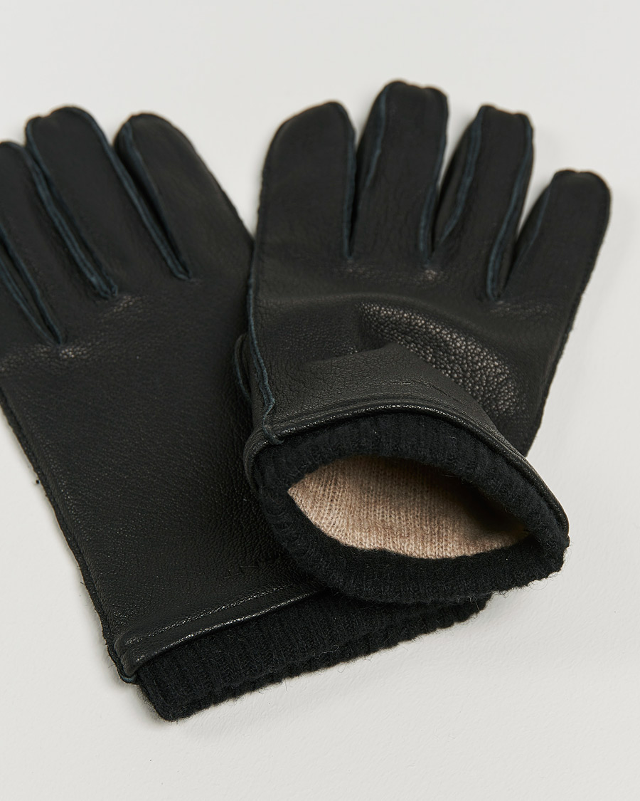 Uomini | GANT Leather Gloves Black | GANT | Leather Gloves Black