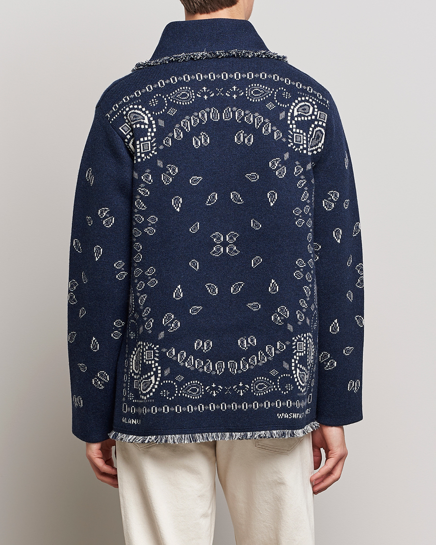 Uomini | Maglieria | Alanui | Icon Cashmere Jacquard Cardigan Navy
