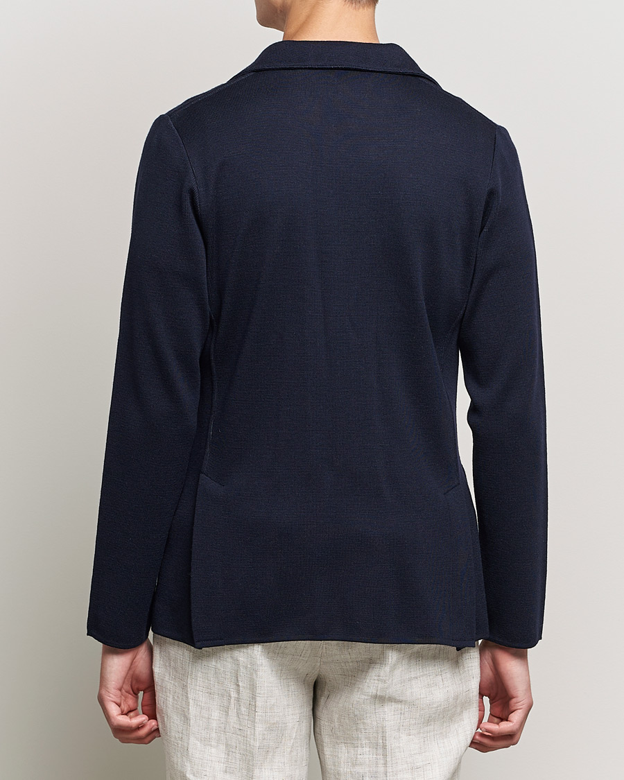 Uomini | Blazers | Lardini | Knitted Wool Blazer Navy