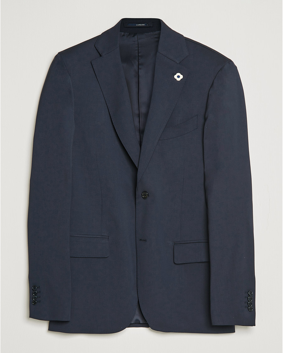 Uomini | Blazers | Lardini | Two Button Wool Blazer Navy