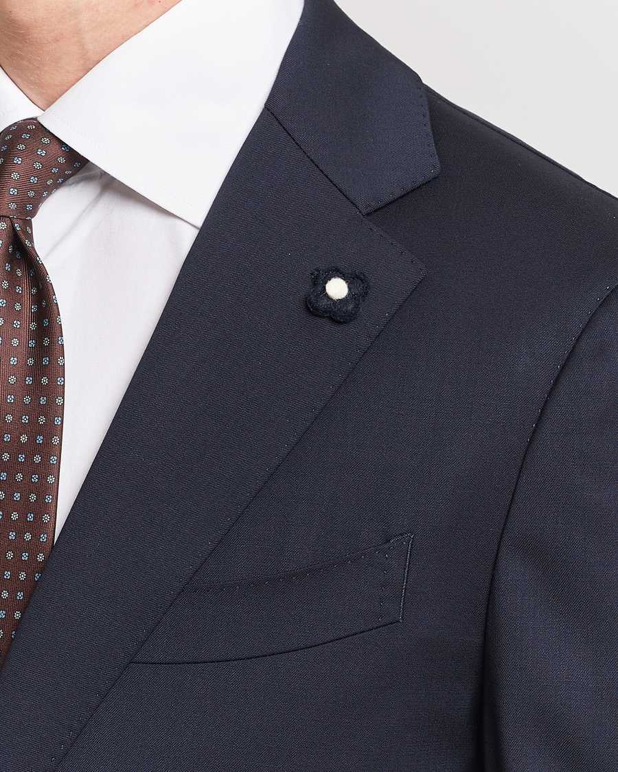 Uomini | Blazers | Lardini | Two Button Wool Blazer Navy