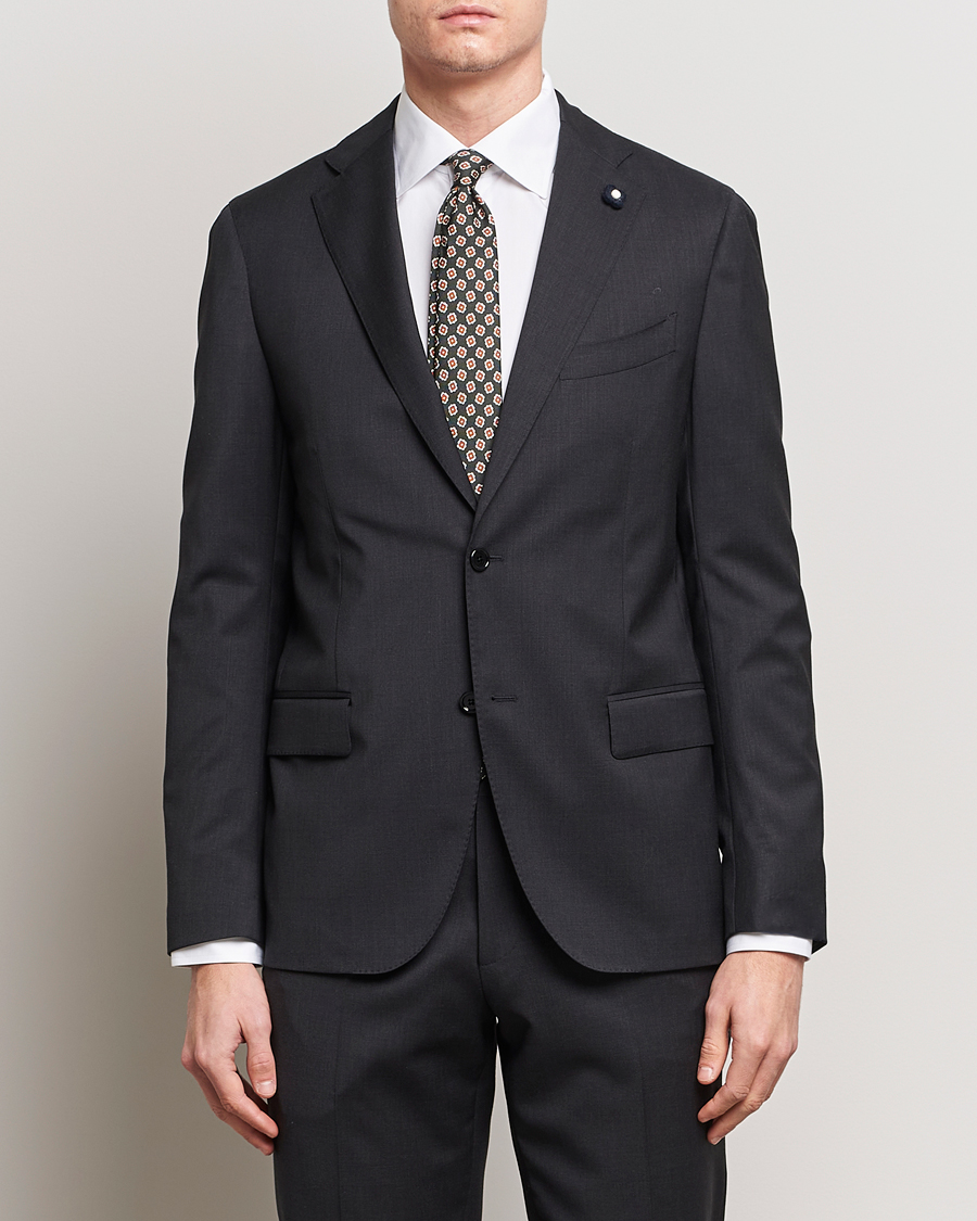 Uomini | Blazers | Lardini | Two Button Wool Blazer Grey