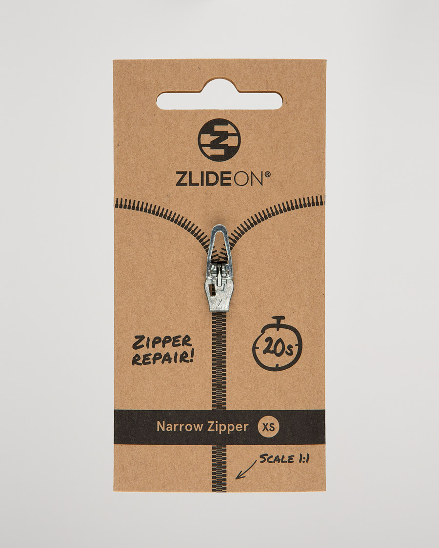 Uomini | Cura degli indumenti | ZlideOn | Narrow Zipper Silver XS