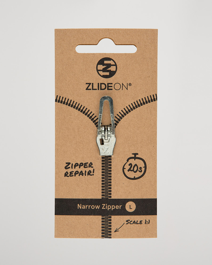 Uomini | Cura degli indumenti | ZlideOn | Narrow Zipper Silver L