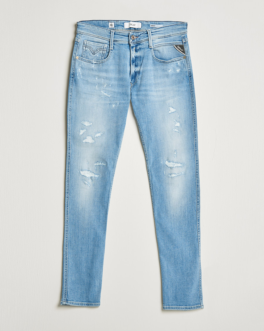 Uomini | Jeans | Replay | Anbass 20 Years Wash Jeans Light Blue