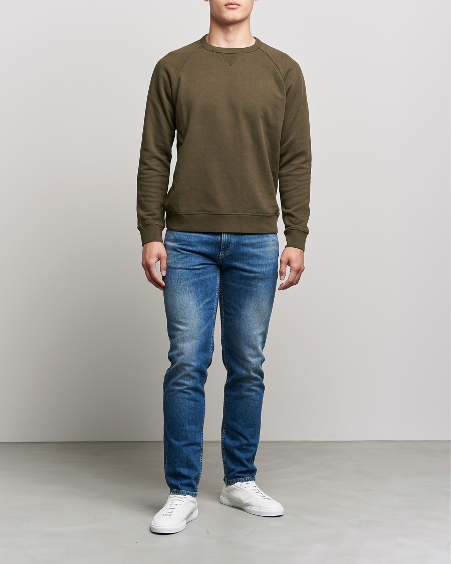 Uomini | Maglieria | Replay | Sartoriale Jersey Crew Neck Sweatshirt Military