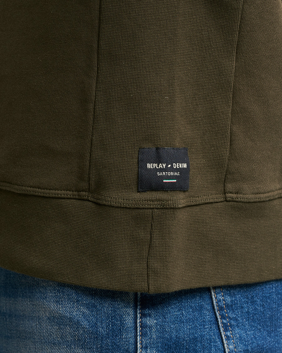 Uomini | Maglieria | Replay | Sartoriale Jersey Crew Neck Sweatshirt Military