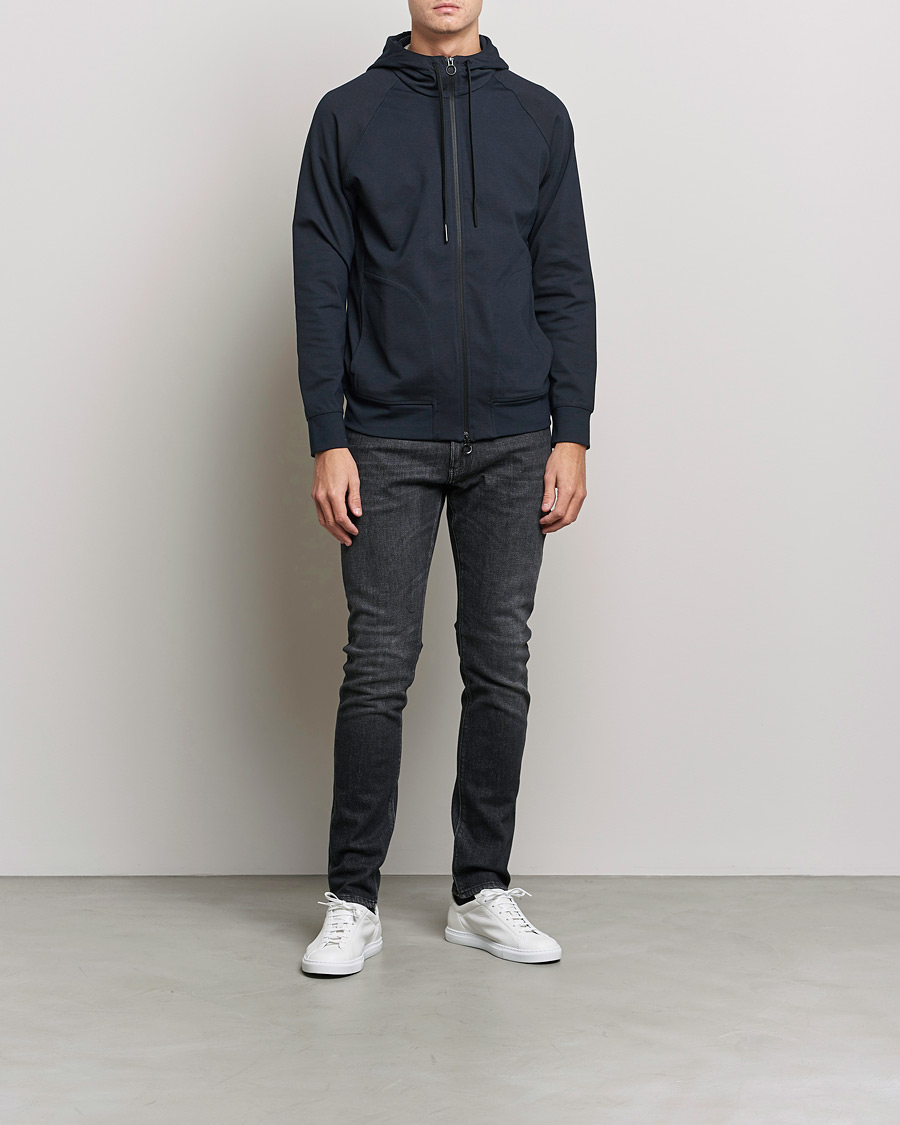 Uomini | Maglieria | Replay | Sartoriale Shiny Full Zip Hoodie Dark Blue