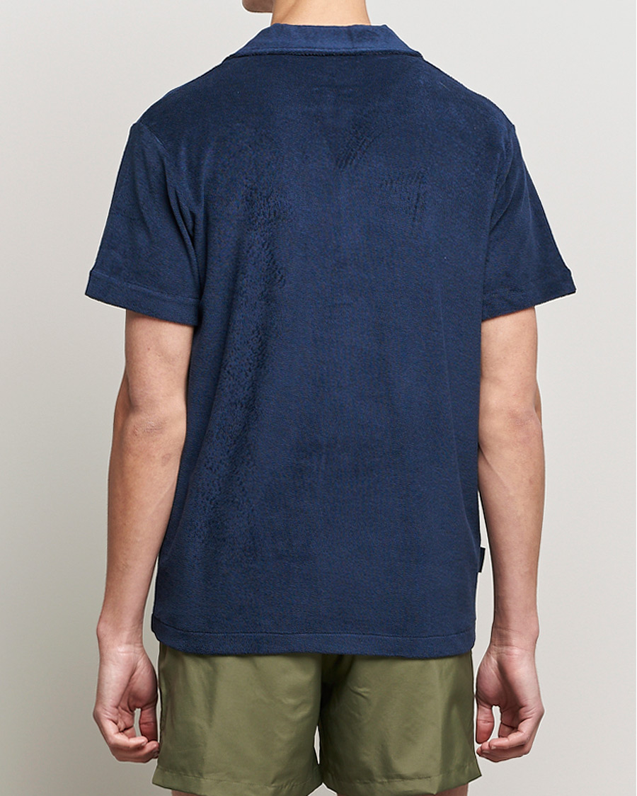 Uomini | Camicie | The Resort Co | Short Sleeve Terry Resort Shirt Navy