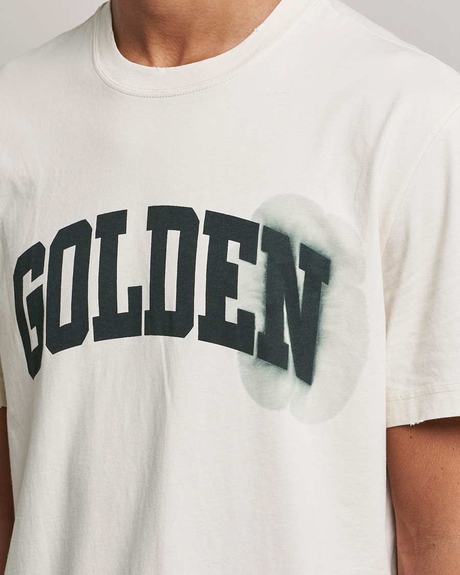 Uomini | T-shirt | Golden Goose | Deluxe Brand Journey Logo T-Shirt Bone White
