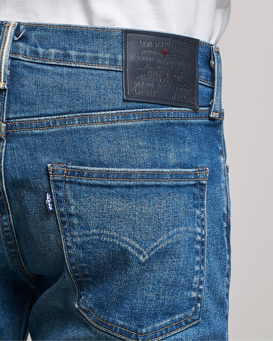 Uomini | Jeans | Levi's Made & Crafted | 512 Slim Fit Stretch Jeans Aokigahara Mij Indigo Worn