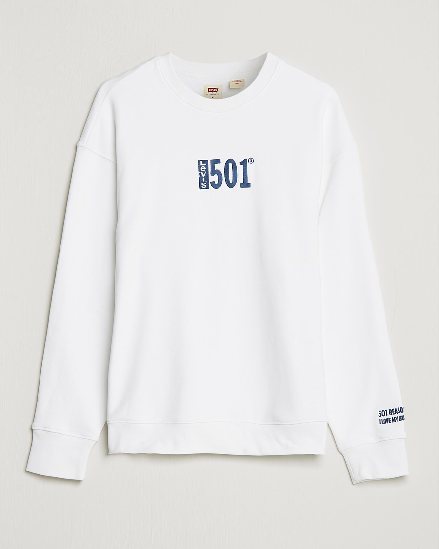 Uomini | Maglieria | Levi's | Relaxed Graphic 501 Crew Neck Crew White