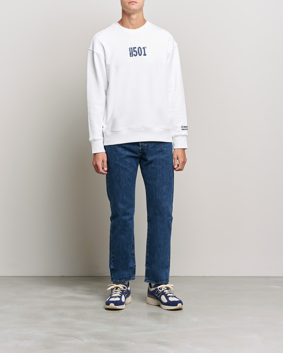 Uomini | Maglieria | Levi's | Relaxed Graphic 501 Crew Neck Crew White