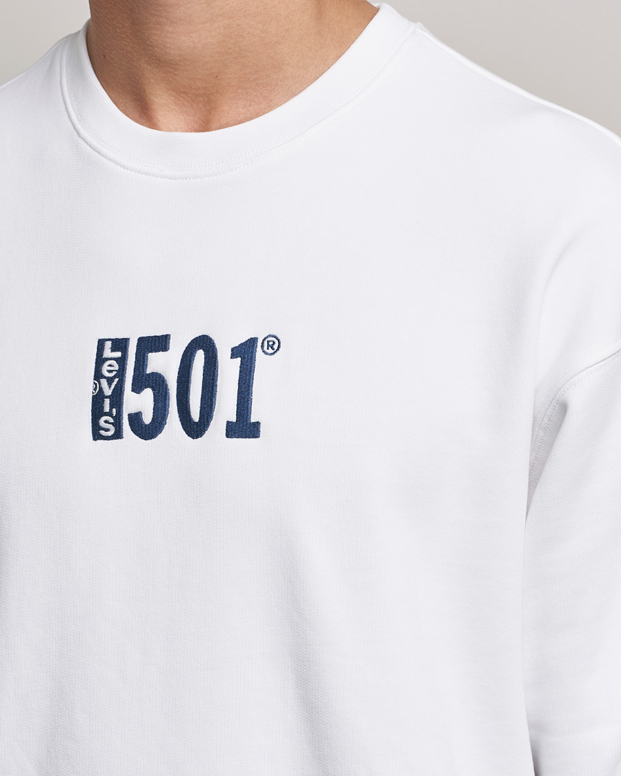 Uomini | Maglieria | Levi's | Relaxed Graphic 501 Crew Neck Crew White