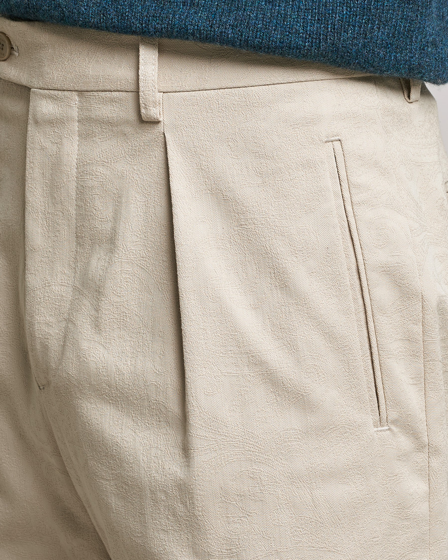 Uomini | Pantaloni | Etro | Pleated Trousers Beige