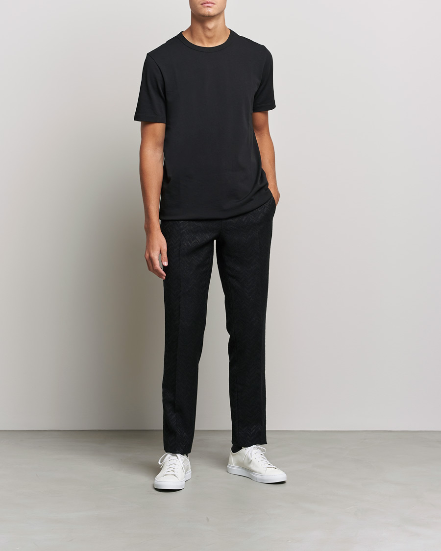 Uomini | Pantaloni | Etro | Flat Front Evening Trousers Black