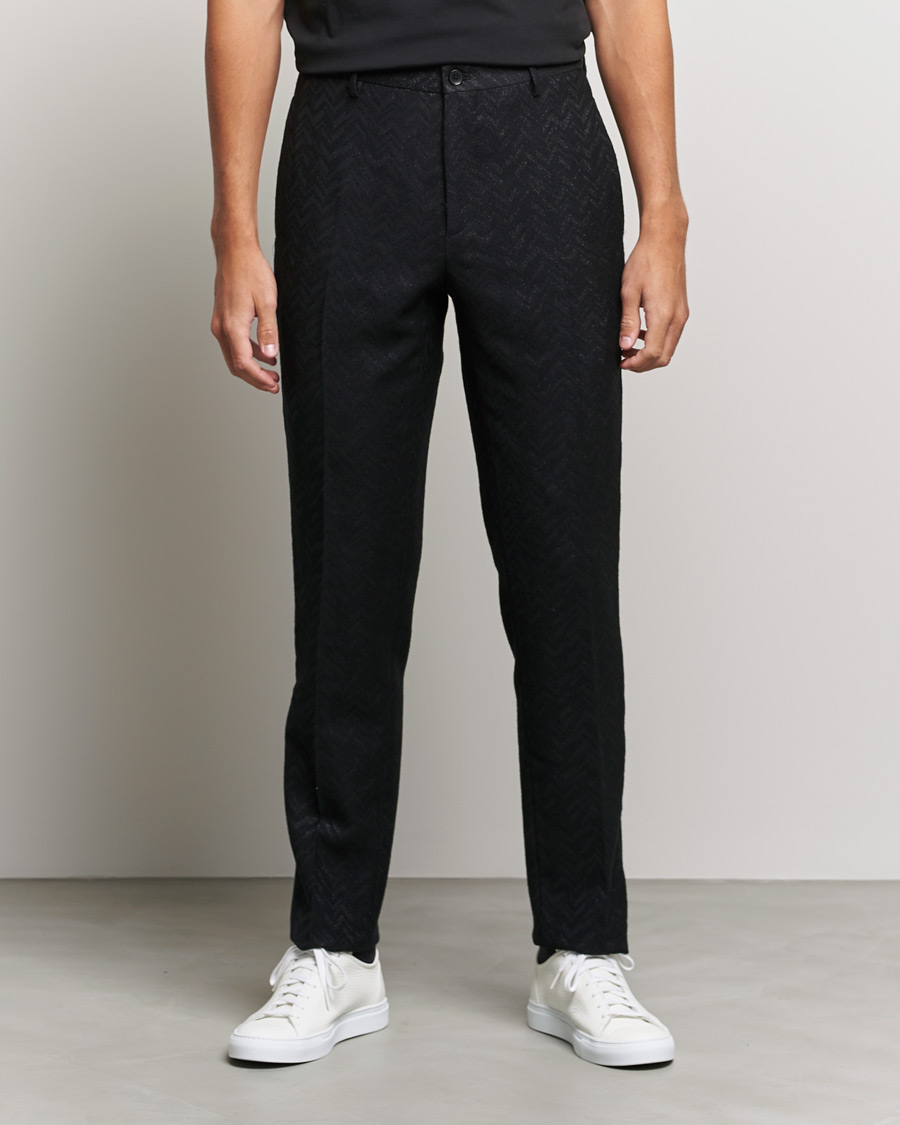 Uomini | Pantaloni | Etro | Flat Front Evening Trousers Black