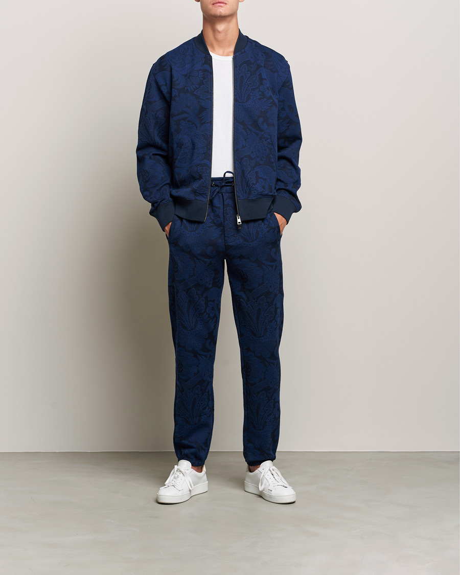 Uomini | Maglieria | Etro | Printed Bomber Sweat Navy