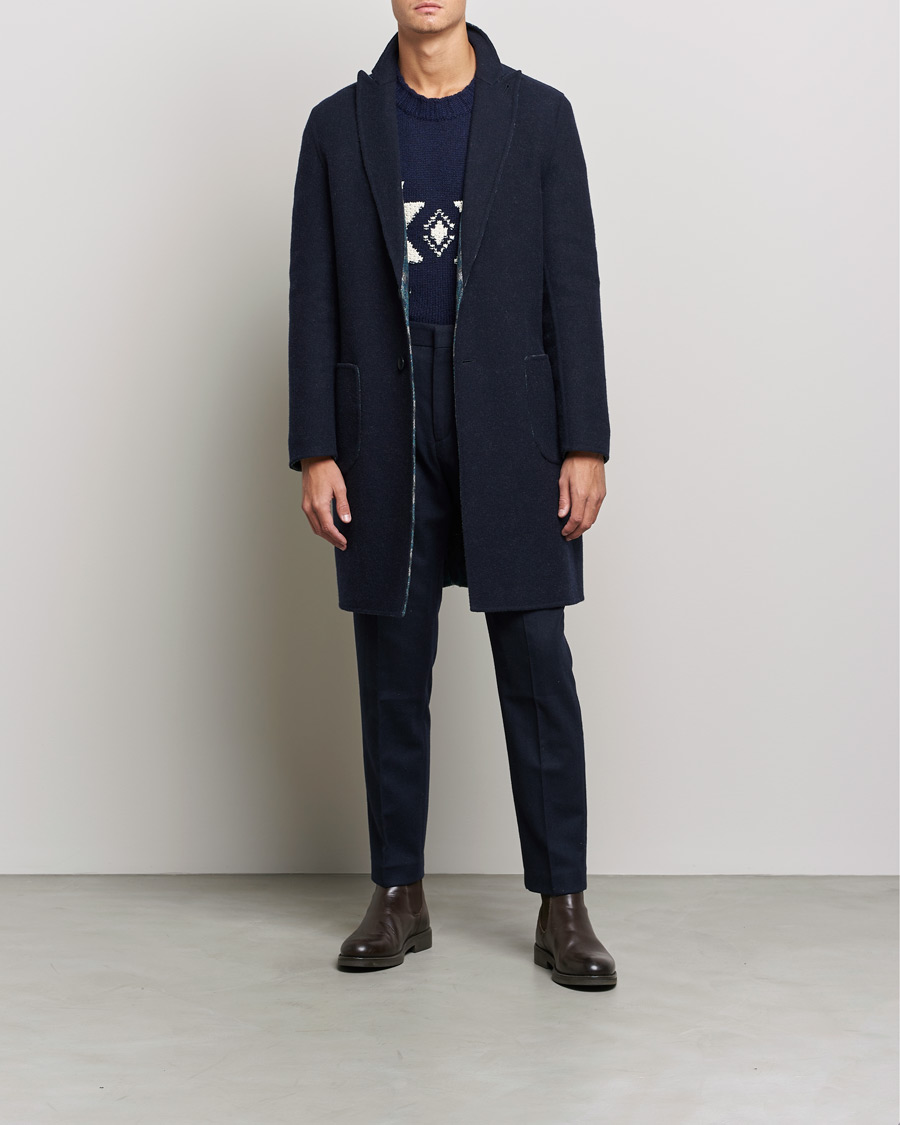 Uomini | Giacche | Etro | Deconstructed Reversible Coat Navy