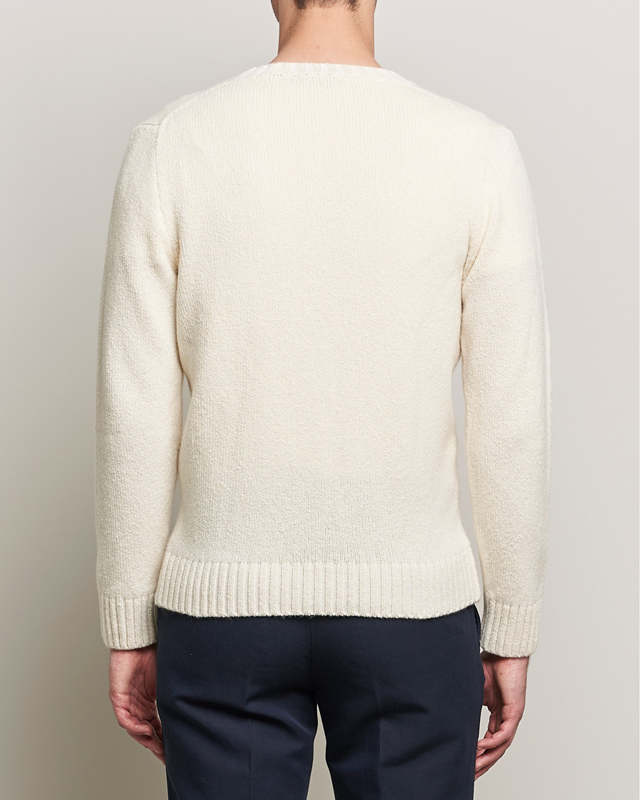 Uomini | Maglieria | Inis Meáin | Wool/Cashmere Crew Neck White