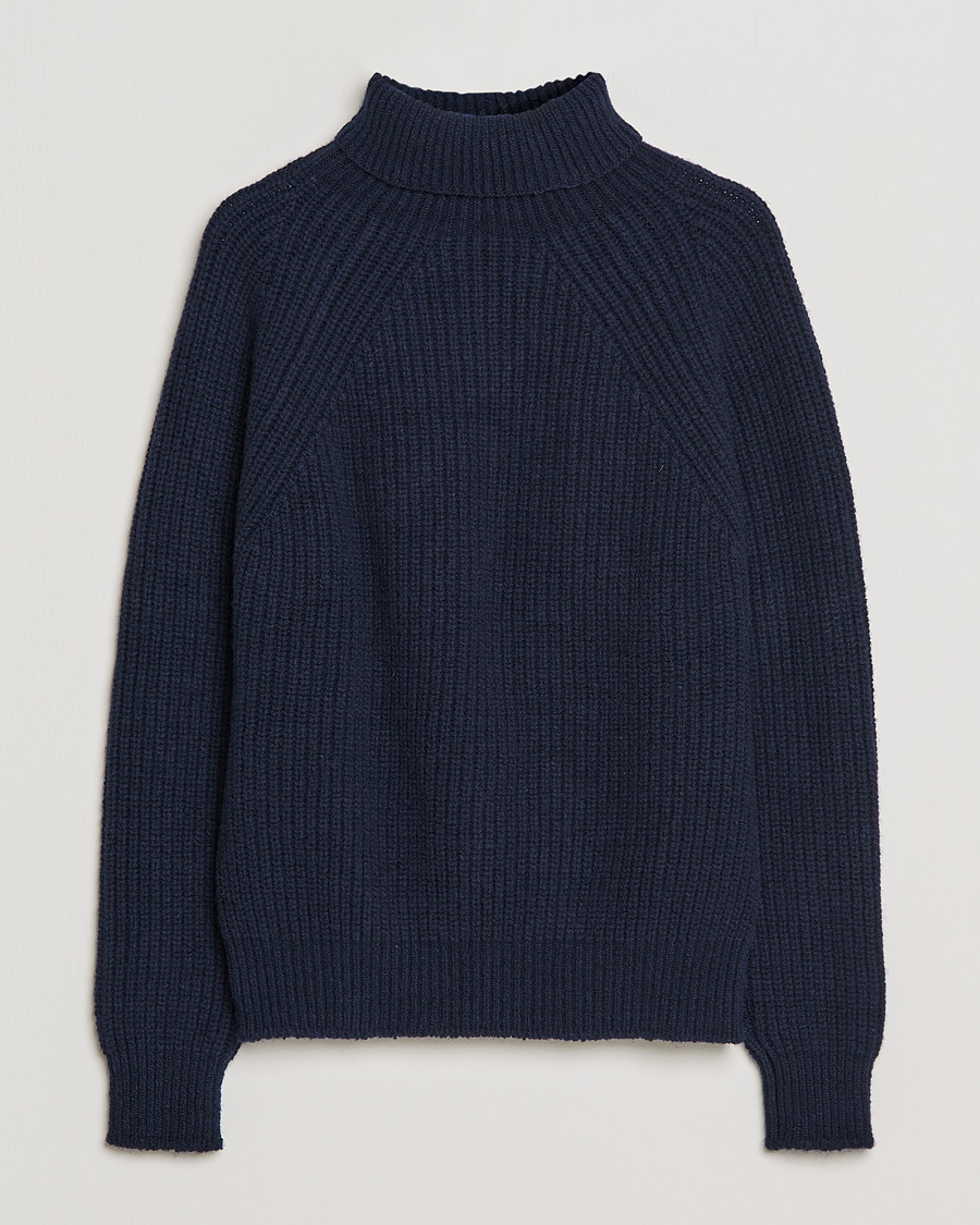 Uomini | Maglieria | Inis Meáin | Wool/Cashmere Boatbuilder Turtleneck Navy