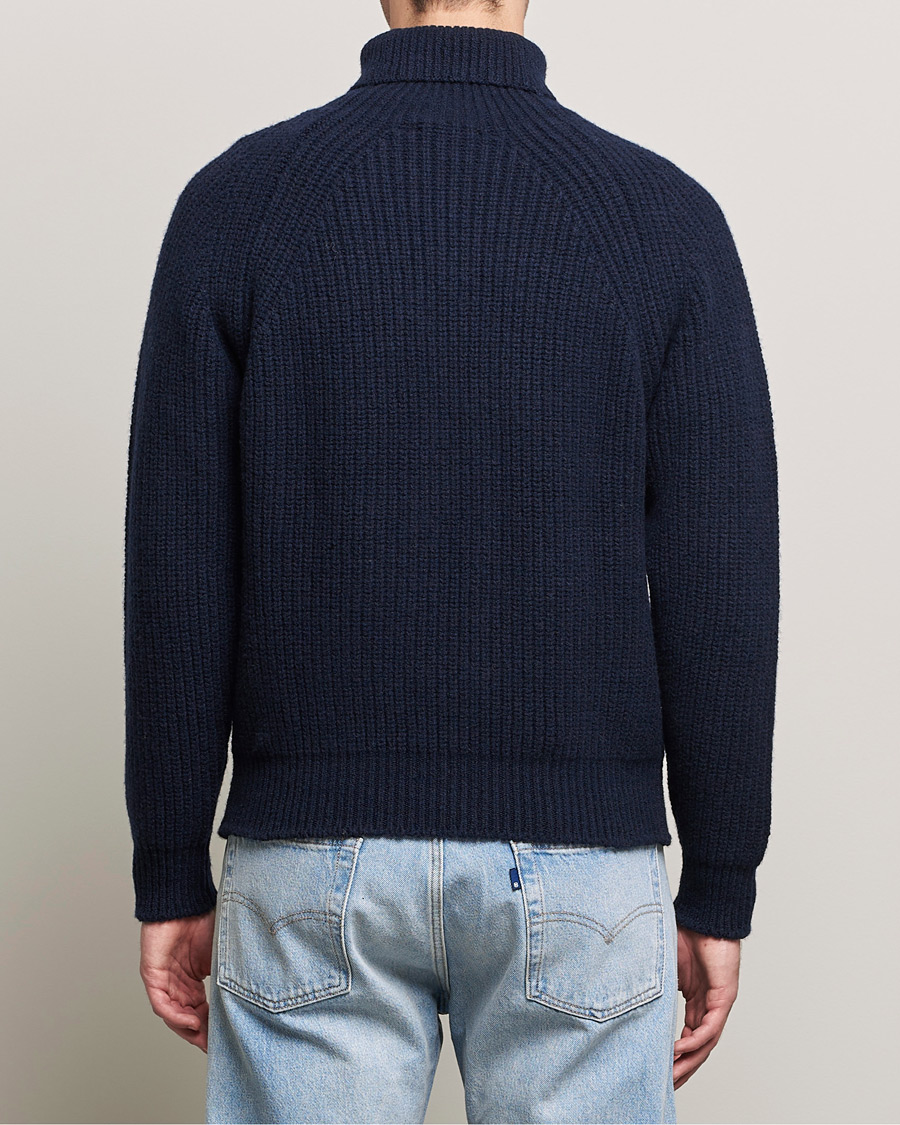 Uomini | Maglieria | Inis Meáin | Wool/Cashmere Boatbuilder Turtleneck Navy