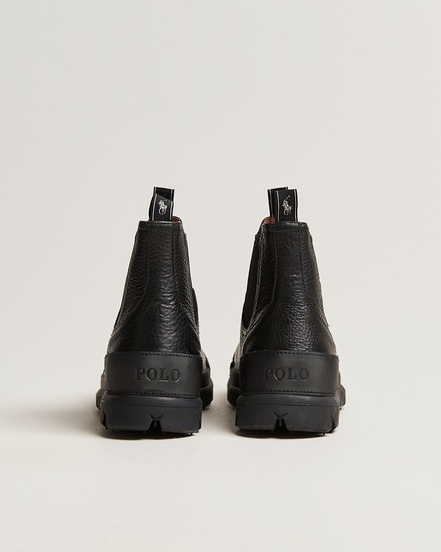 Uomini | Polo Ralph Lauren Oslo Oiled Leather Chelsea Boot Black | Polo Ralph Lauren | Oslo Oiled Leather Chelsea Boot Black
