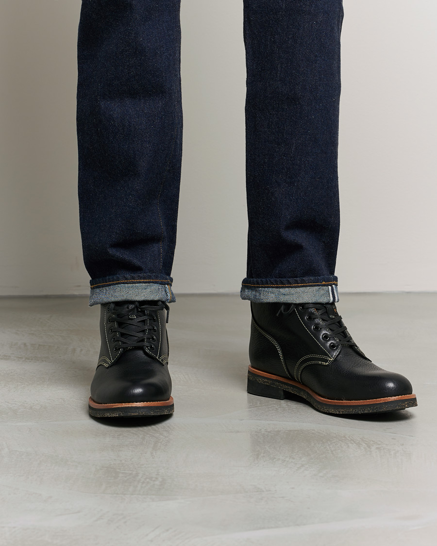 Uomini | Polo Ralph Lauren RL Oiled Leather Boot Black | Polo Ralph Lauren | RL Oiled Leather Boot Black