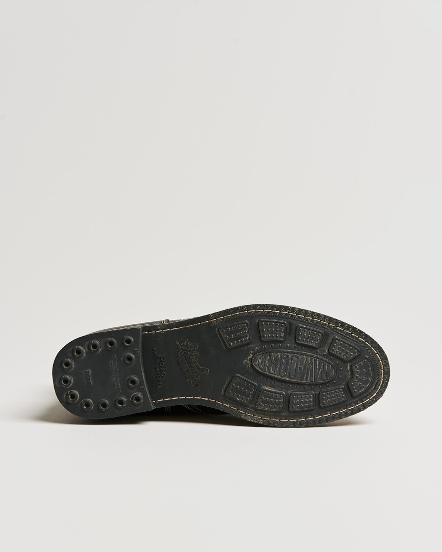 Uomini | Polo Ralph Lauren RL Oiled Leather Boot Black | Polo Ralph Lauren | RL Oiled Leather Boot Black