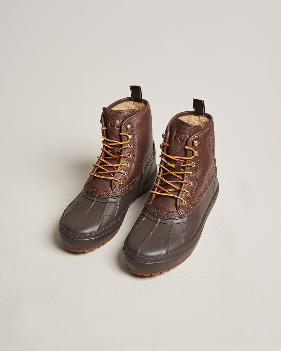 Uomini | Polo Ralph Lauren Claus Leather Boots Dark Brown | Polo Ralph Lauren | Claus Leather Boots Dark Brown