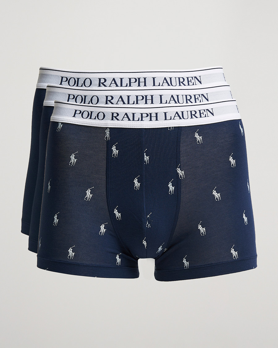 Uomini | Biancheria intima | Polo Ralph Lauren | 3-Pack Trunk Navy/Navy Pony/Navy