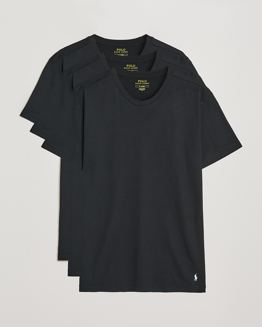 Uomini | T-shirt | Polo Ralph Lauren | 3-Pack Crew Neck T-Shirt Black