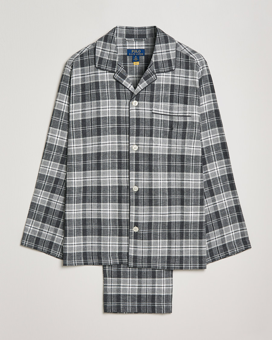 Uomini | Accappatoi & Pigiami | Polo Ralph Lauren | Checked Flannel Pyjama Set Grey Heather