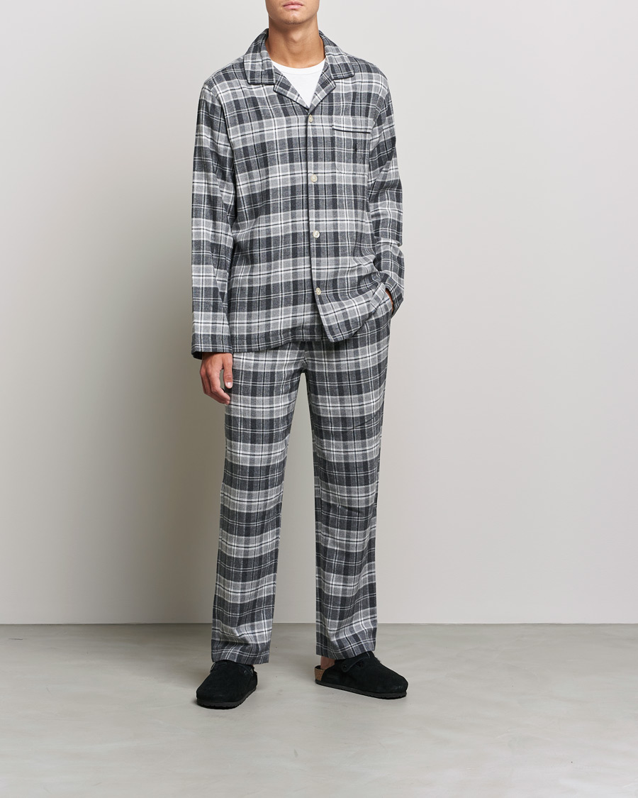 Uomini | Accappatoi & Pigiami | Polo Ralph Lauren | Checked Flannel Pyjama Set Grey Heather