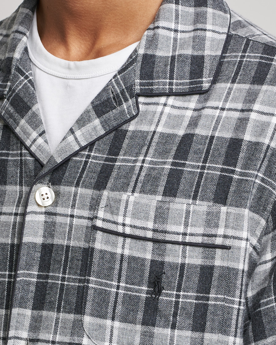 Uomini | Accappatoi & Pigiami | Polo Ralph Lauren | Checked Flannel Pyjama Set Grey Heather