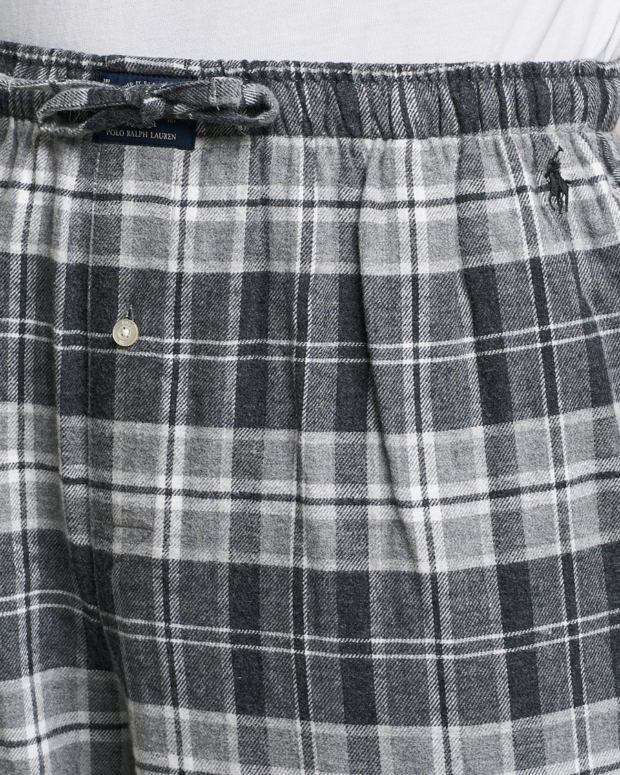 Uomini | Accappatoi & Pigiami | Polo Ralph Lauren | Checked Flannel Pyjama Set Grey Heather