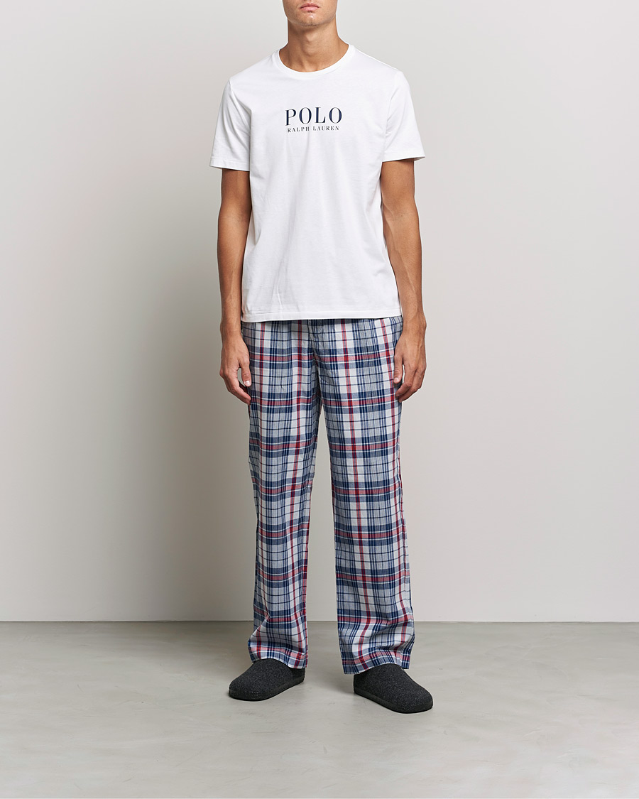 Uomini | Accappatoi & Pigiami | Polo Ralph Lauren | Cotton Checked Pyjama Set White/Red