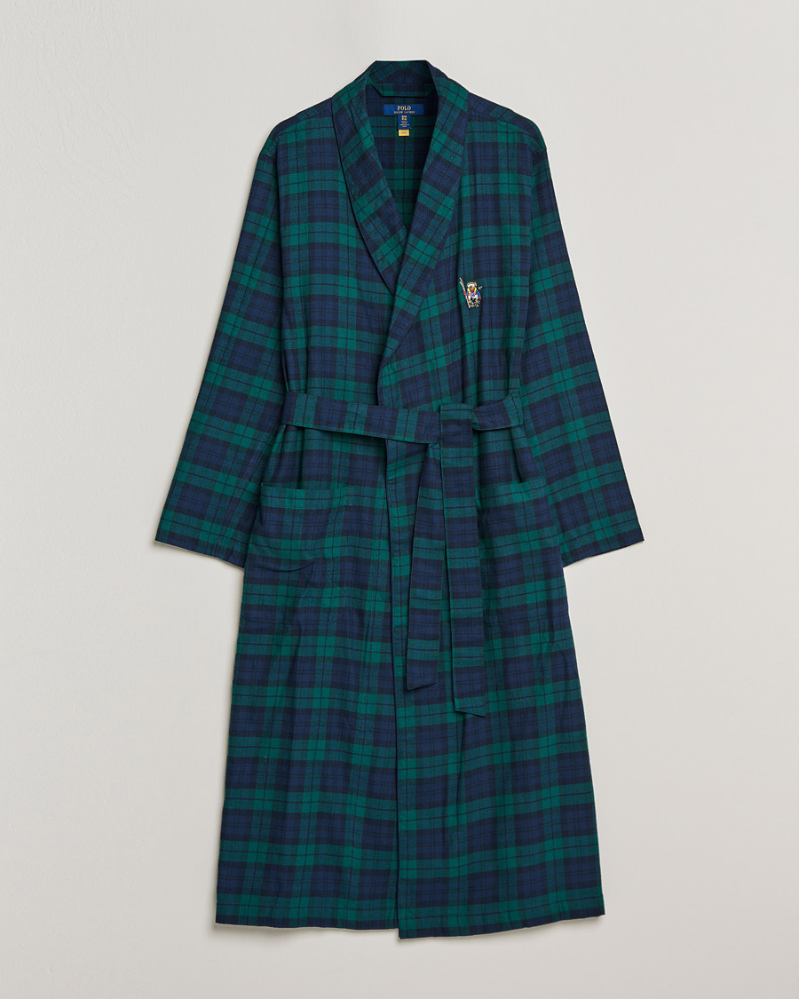 Uomini | Accappatoi & Pigiami | Polo Ralph Lauren | Flannel Checked Robe Blackwatch