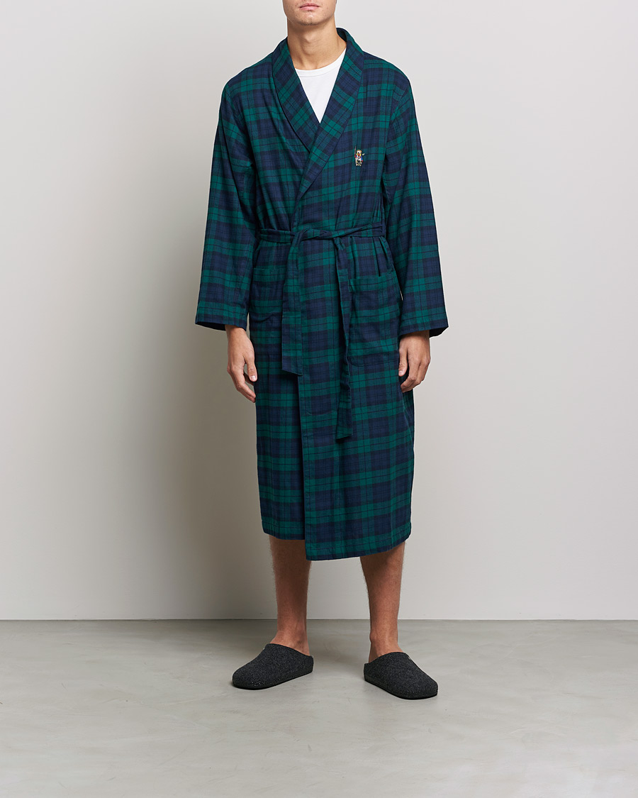 Uomini | Accappatoi & Pigiami | Polo Ralph Lauren | Flannel Checked Robe Blackwatch