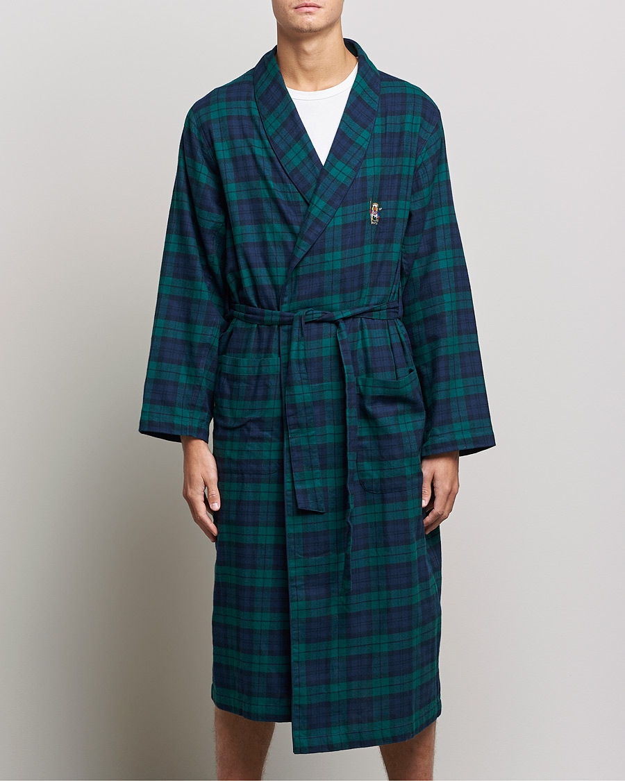 Uomini | Accappatoi & Pigiami | Polo Ralph Lauren | Flannel Checked Robe Blackwatch
