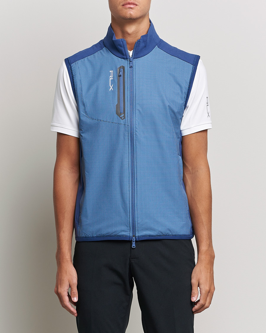 Uomini | Giacche | RLX Ralph Lauren | Techy Terry Vest Light Navy Houndstooth